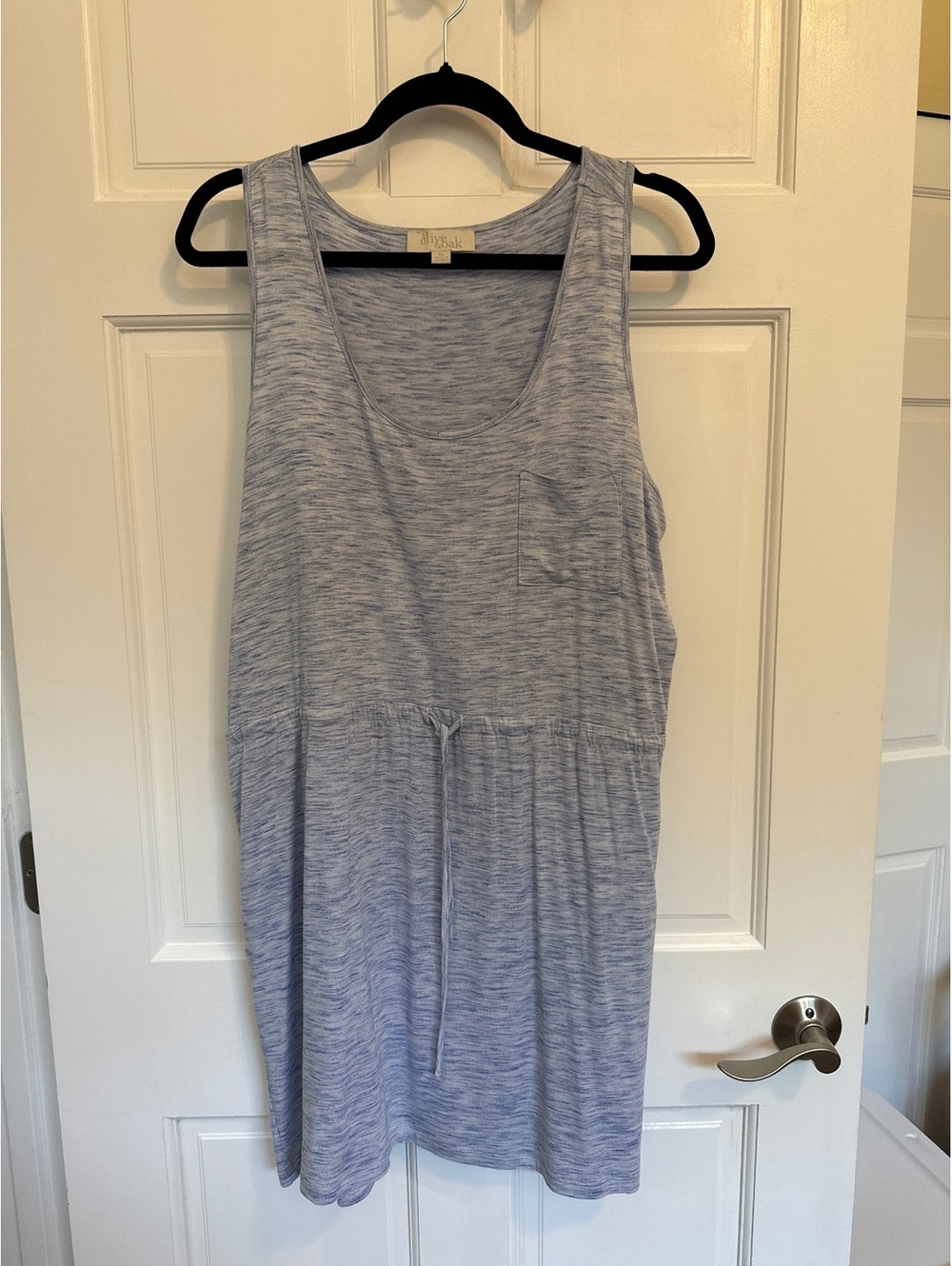 Live & Oak XL Heather Gray Sleeveless Drawstring Dress
